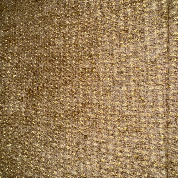 Seventy Tan Tweed Dressy Coat with Gold Metallic Thread, size 42 - Picture 6 of 11